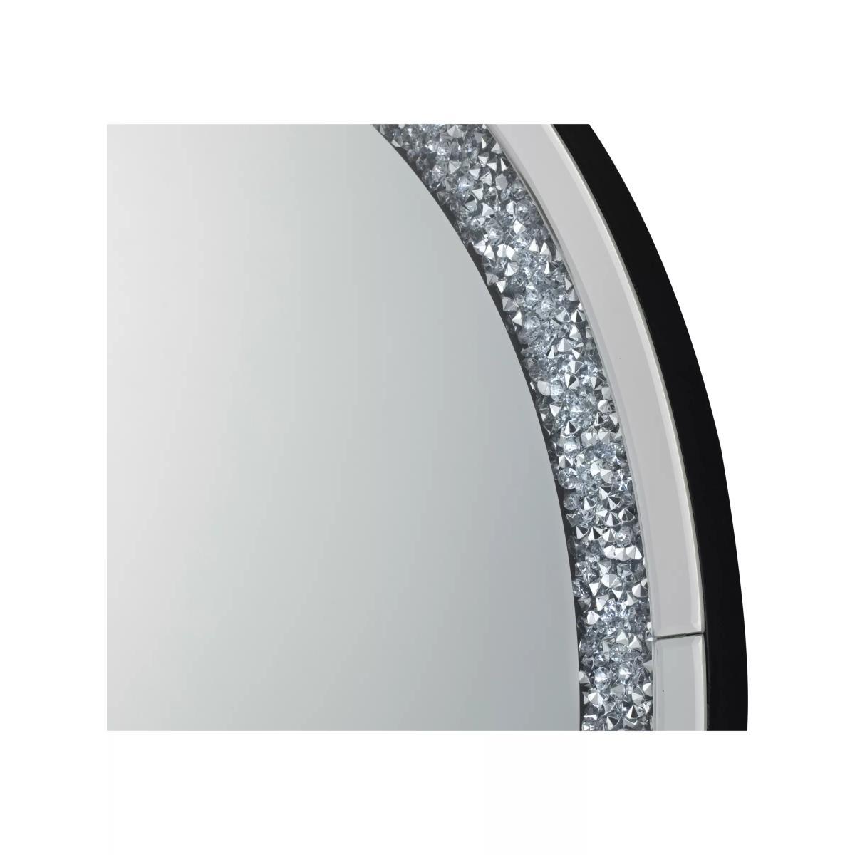 Glitz Round Wall Mirror, 90cm, Clear/Silver – image 3