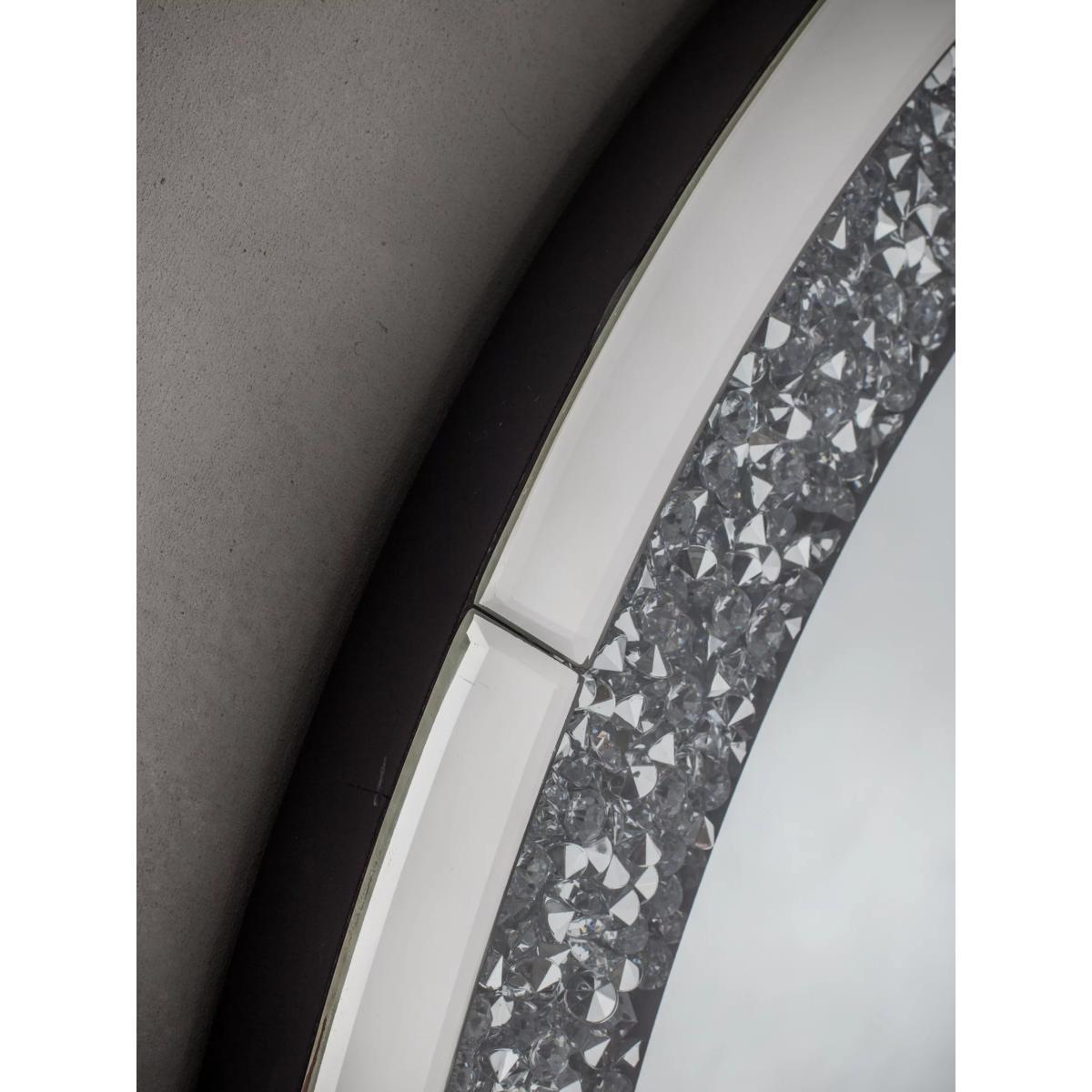Glitz Round Wall Mirror, 90cm, Clear/Silver – image 6