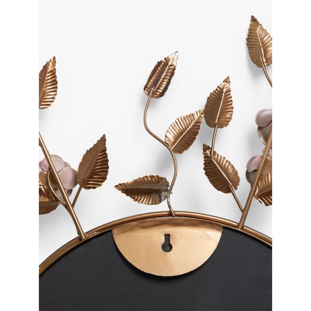 John Lewis + Matthew Williamson Shaped Roses Round Wall Mirror, 90cm, Gold/Pink – image 4
