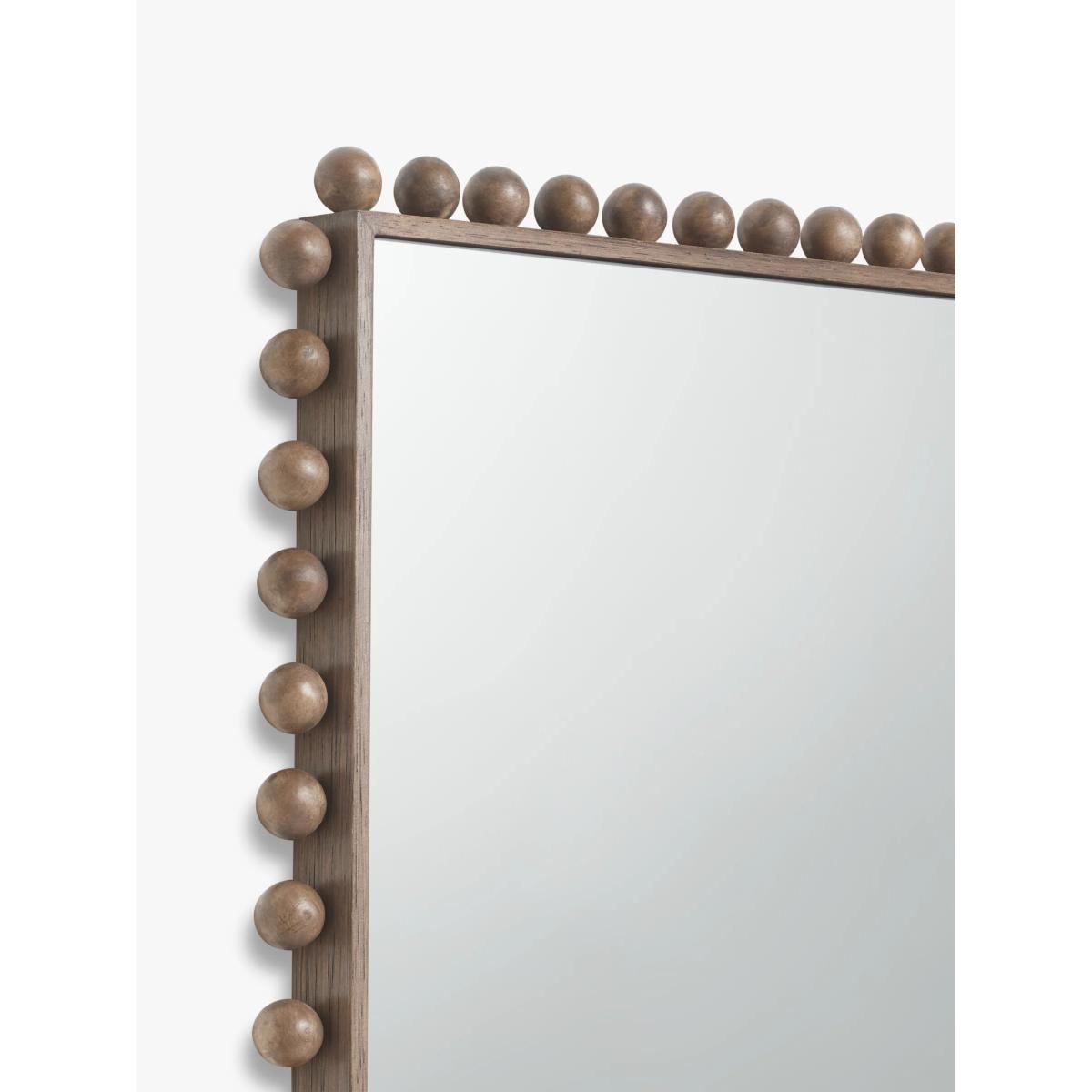 John Lewis Bobbin Rectangular Wood Frame Wall Mirror, 85 x 60cm, Natural – image 2