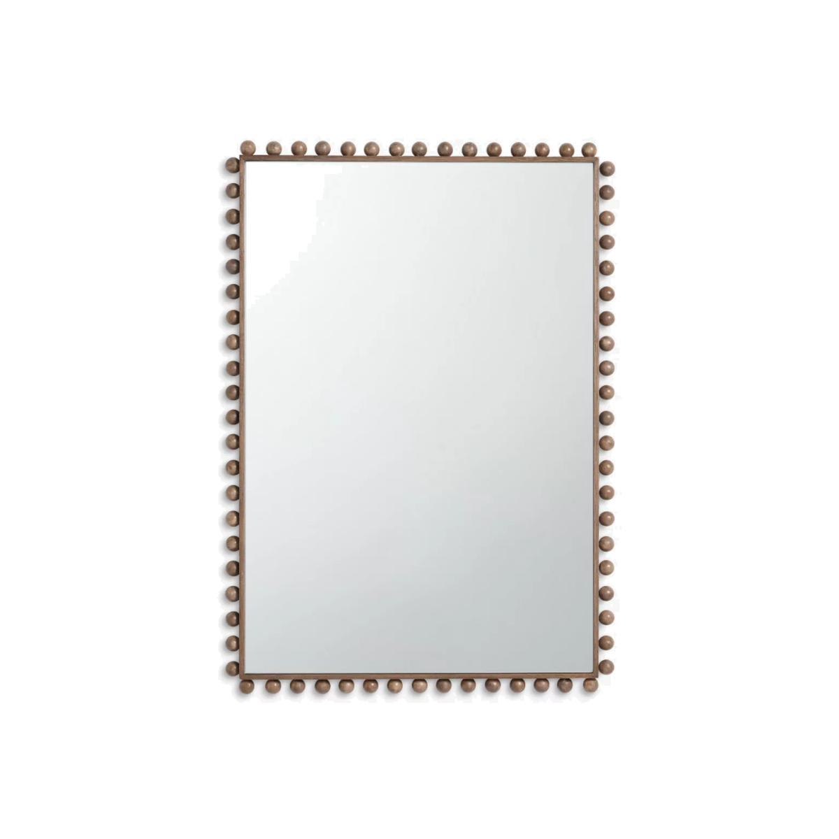 John Lewis Bobbin Rectangular Wood Frame Wall Mirror, 85 x 60cm, Natural – image 1