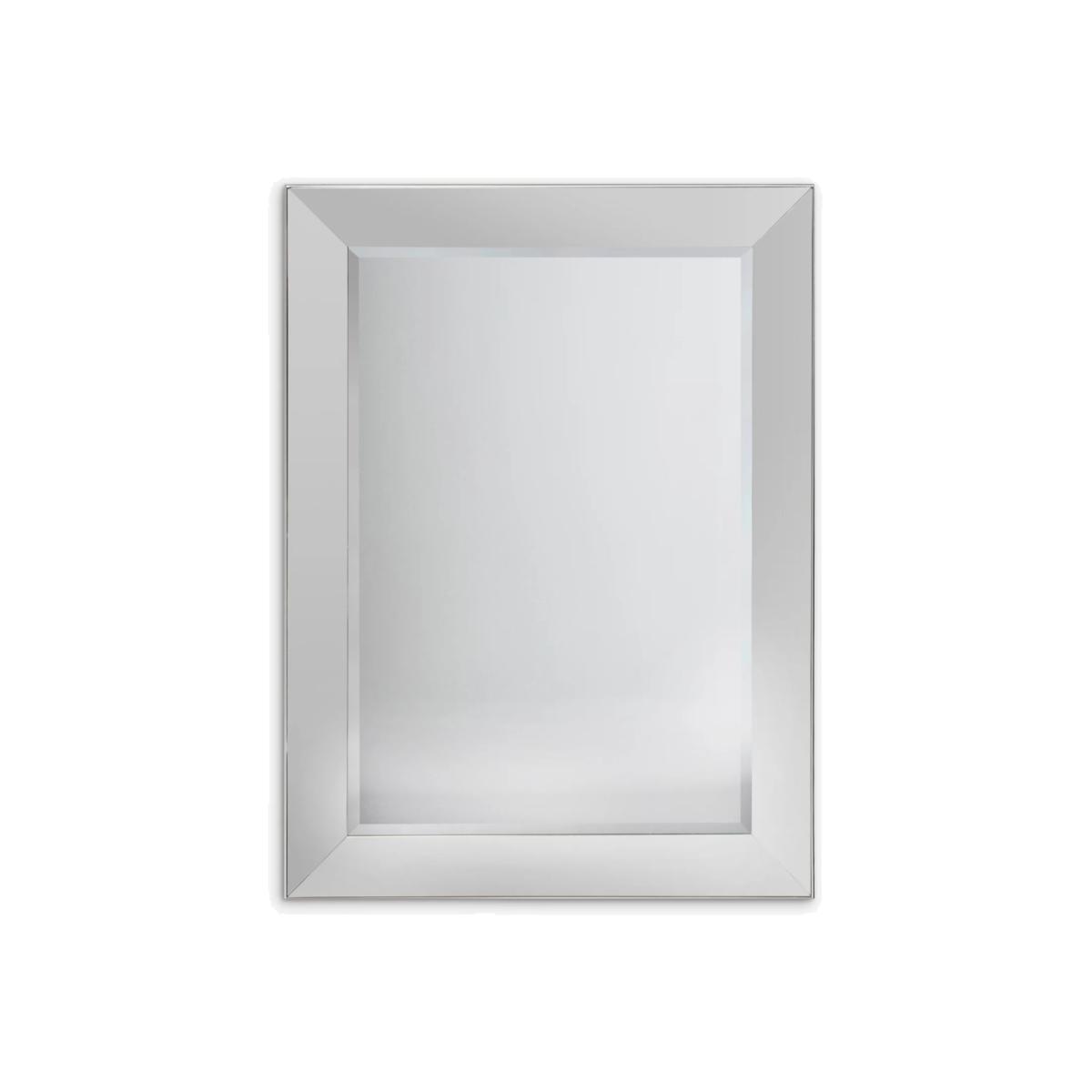 Bertoni Rectangular Glass Frame Mirror, 109 x 81cm, Silver – image 1