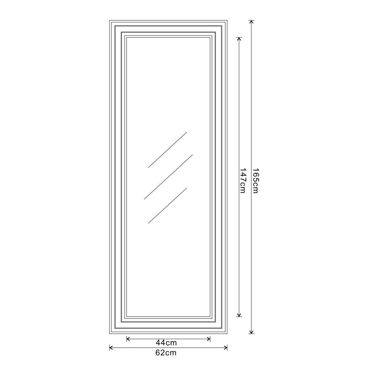 John Lewis & Partners Beaded Rectangular Mirror, 165 x 62cm, Champagne – image 4