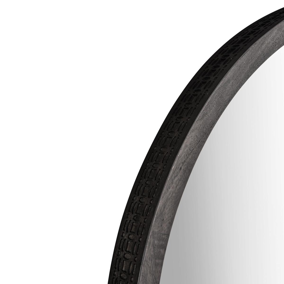 Marx Wood Boho Round Mirror, 90cm, Natural – image 3
