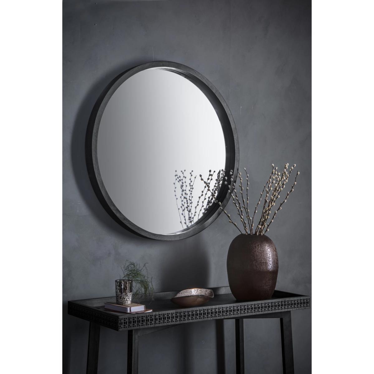 Marx Wood Boho Round Mirror, 90cm, Natural – image 5