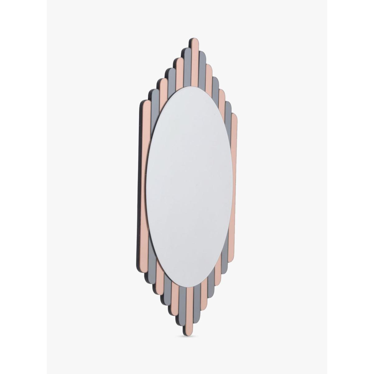 Libra Conti Oval Wall Mirror, 120 x 61cm, Grey/Copper – image 2