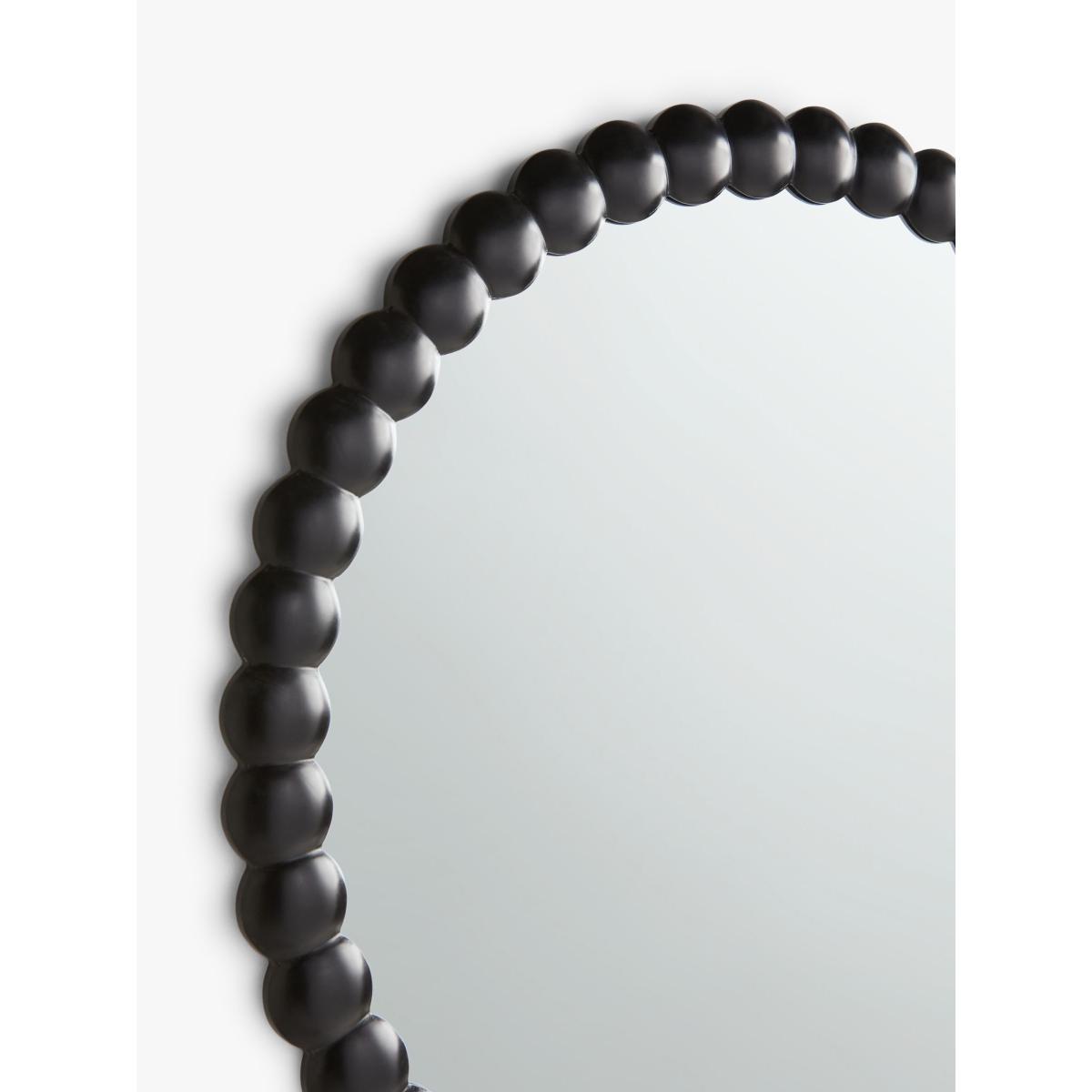 John Lewis & Partners Beaded Ball Round Wall Mirror, 100cm, Black – image 2