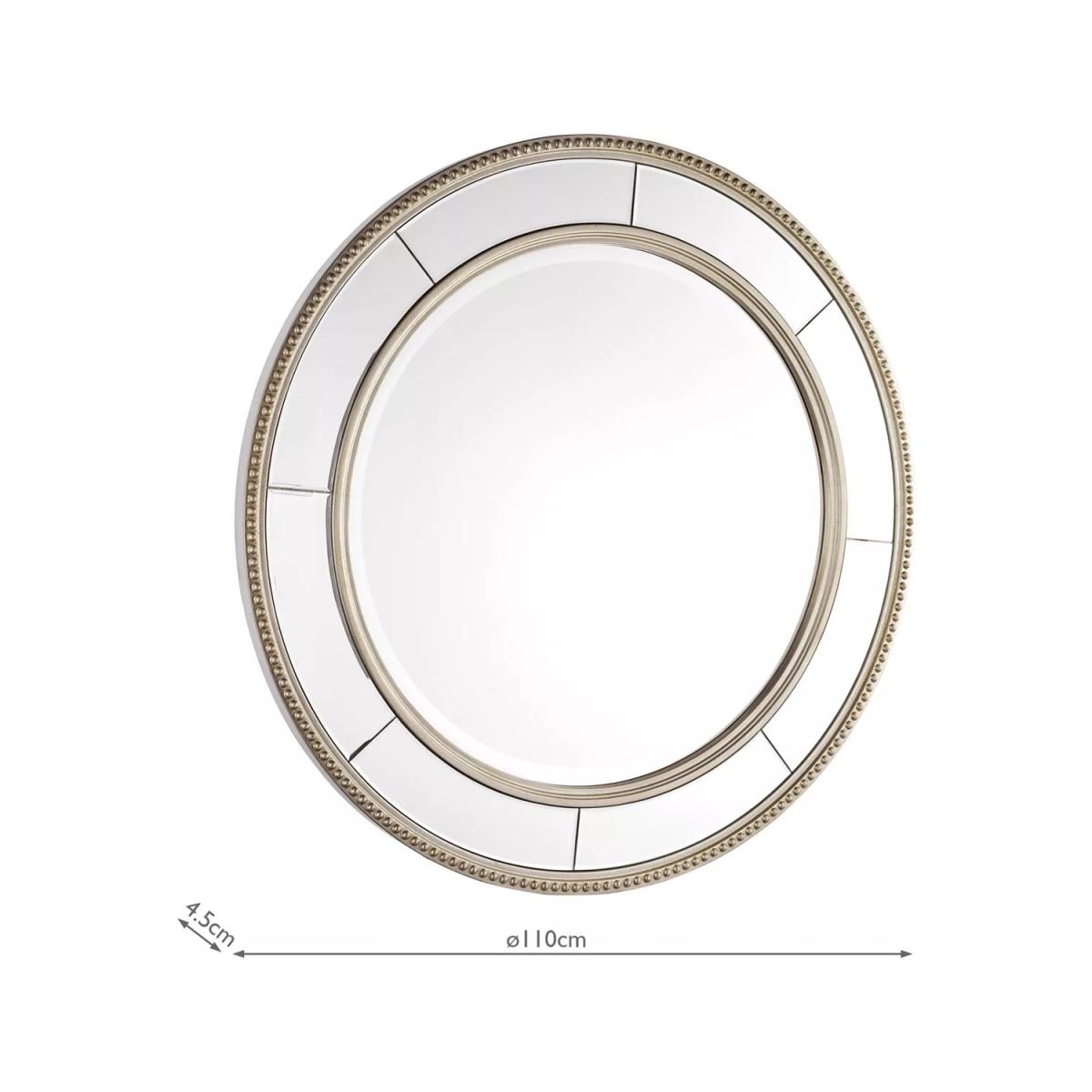 Laura Ashley Nolton Round Wall Mirror, 110cm, Champagne – image 7