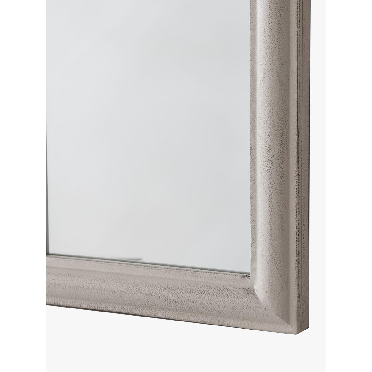 Classic Arch Window Metal Frame Indoor/Outdoor Wall Mirror, 100 x 61cm, Distressed White – image 4