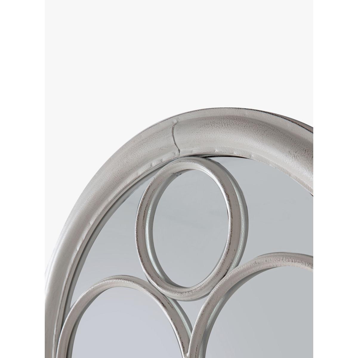 Classic Arch Window Metal Frame Indoor/Outdoor Wall Mirror, 100 x 61cm, Distressed White – image 5