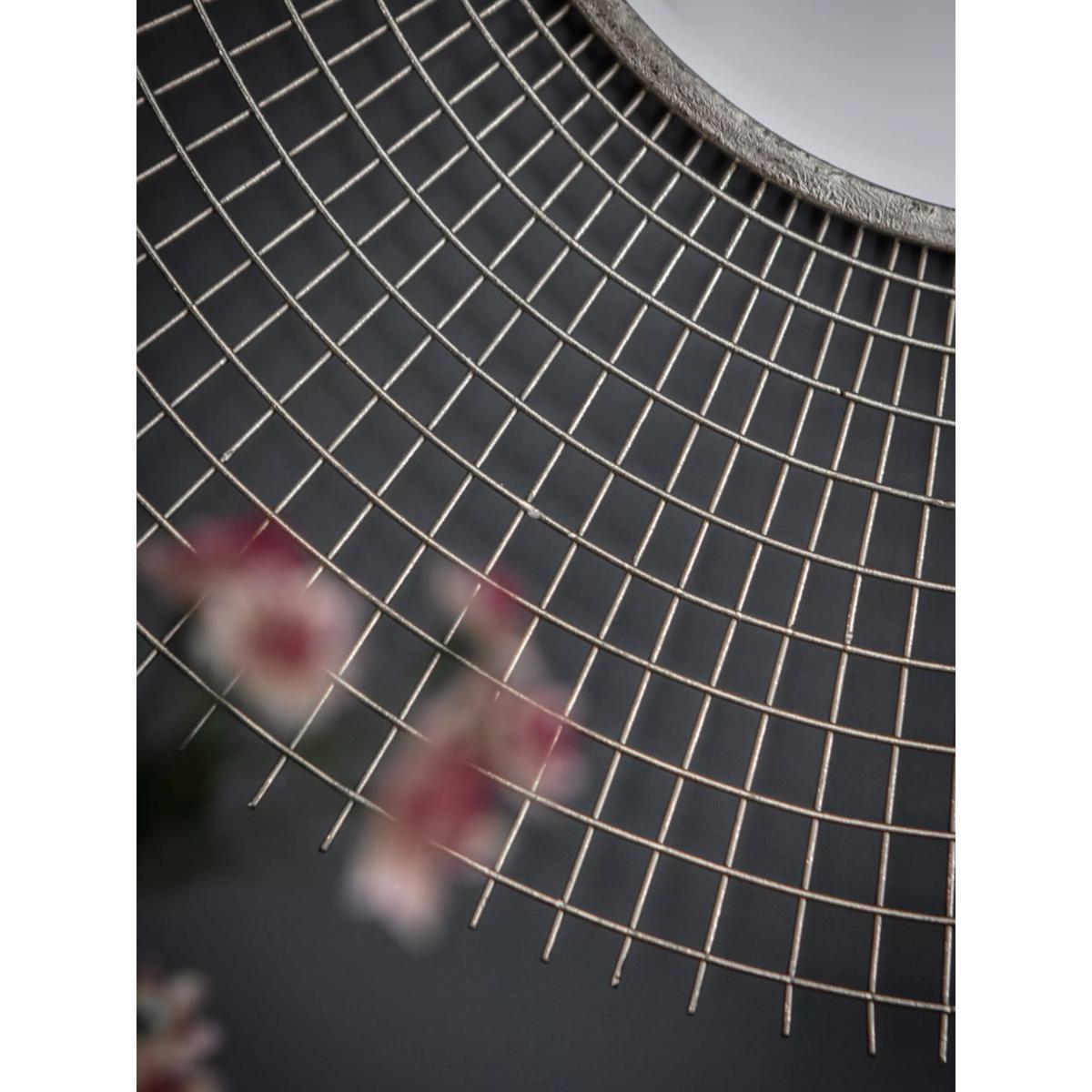 Stafford Round Metal Frame Wall Mirror, 90cm, Silver – image 3