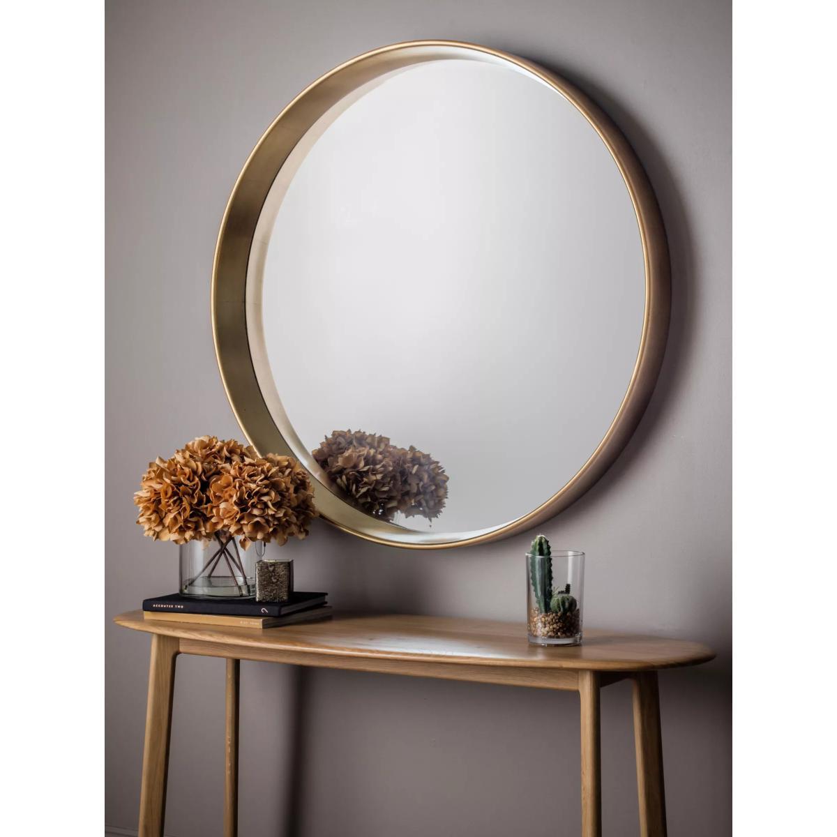Ridge Round Wall Mirror, 95cm – image 5