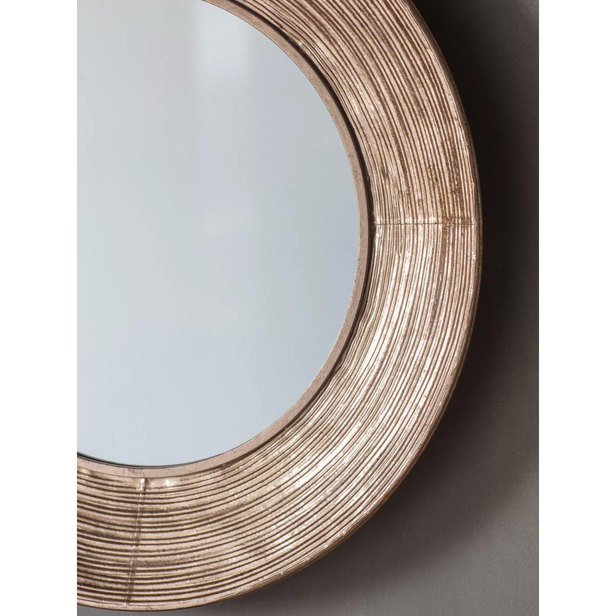 Knowle Round Metal Frame Mirror, 72cm, Gold – image 3