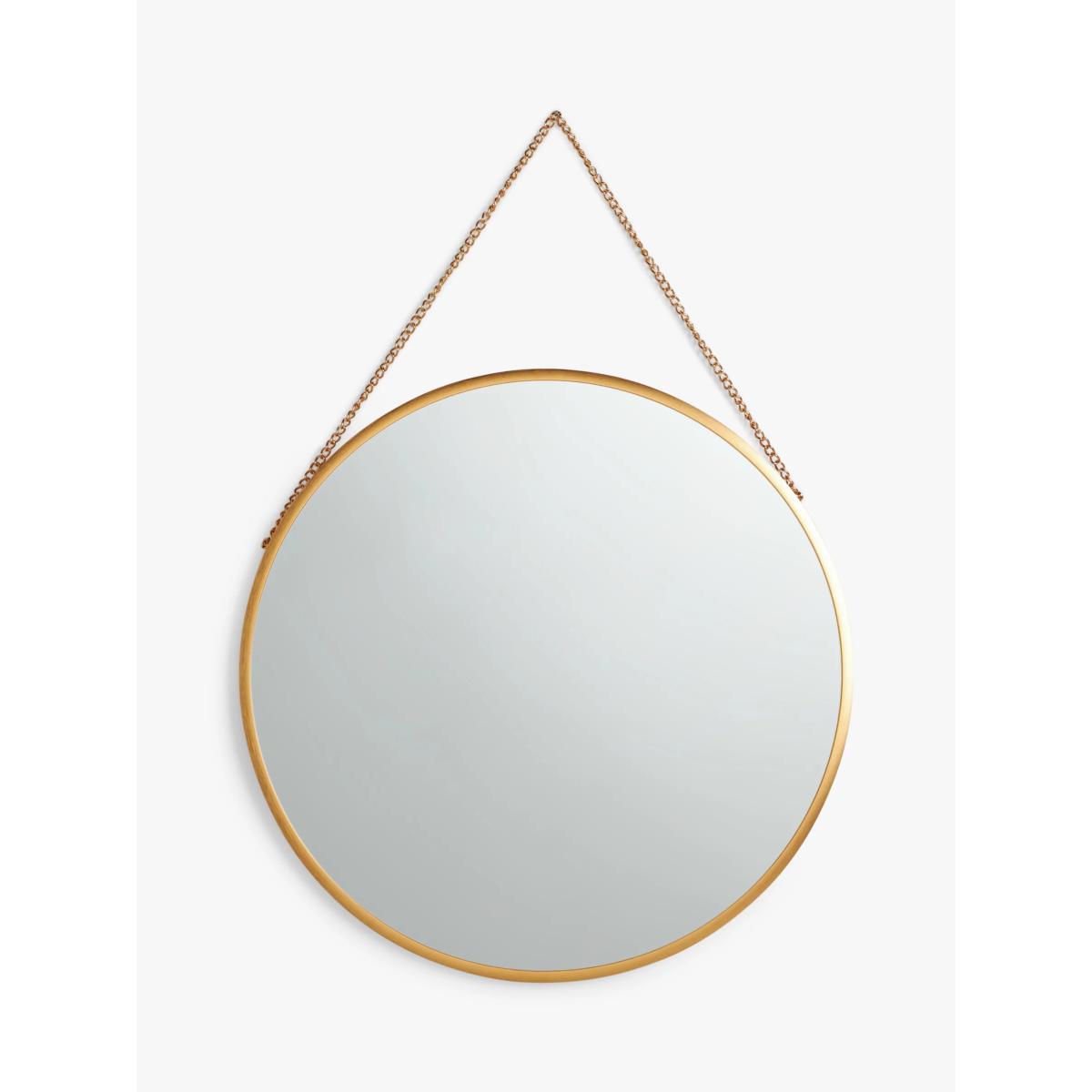 John Lewis ANYDAY Round Metal Frame Chain Hanging Mirror, 50cm – image 2