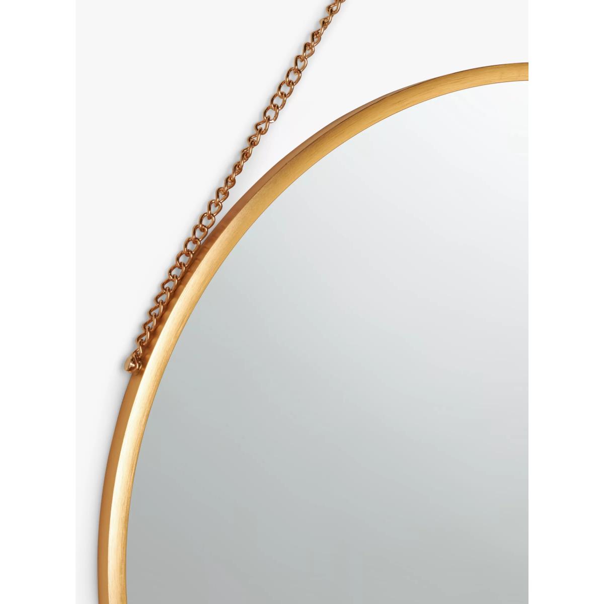 John Lewis ANYDAY Round Metal Frame Chain Hanging Mirror, 50cm – image 3