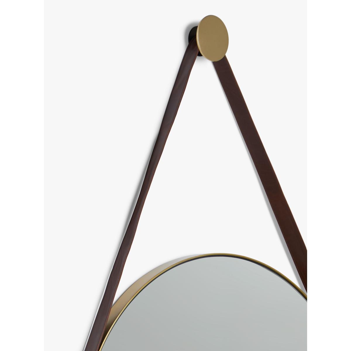 John Lewis & Partners + Swoon Sartre Round Metal Frame Suspended Wall Mirror, 75cm, Gold – image 3