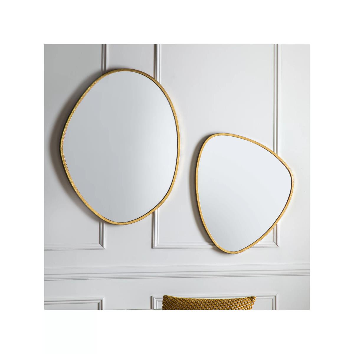 Gallery Direct Chattenden Organic Free Form Metal Frame Wall Mirror, 90 x 70cm, Gold – image 3