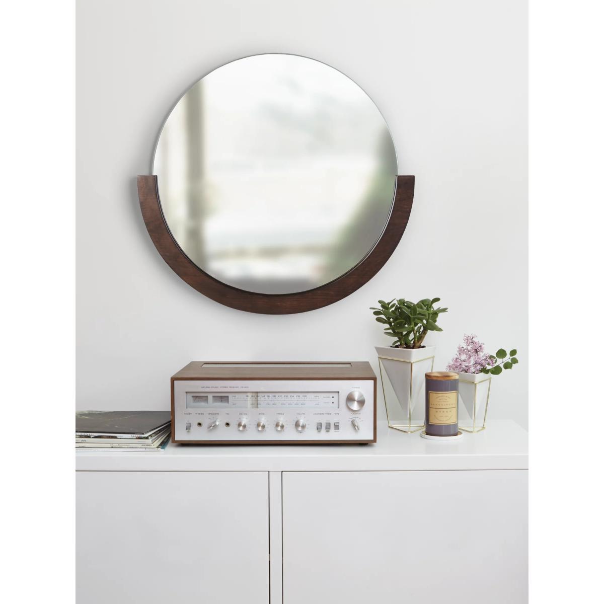 Umbra Mira Round Wood Frame Wall Mirror – image 6