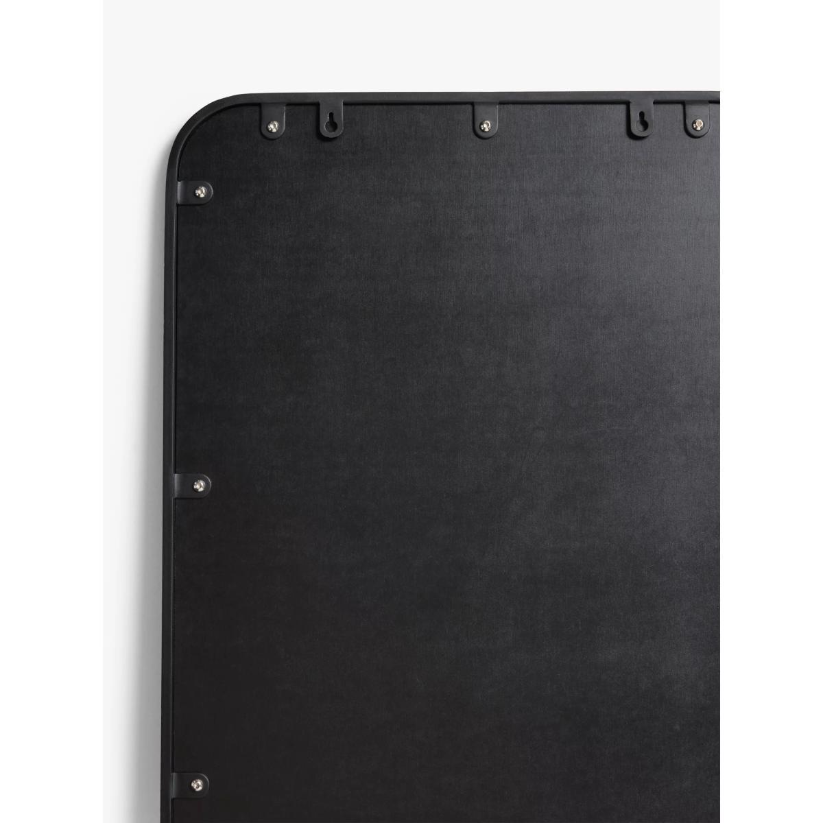 John Lewis & Partners Ferro Metal Shelf & Hooks Hallway Wall Mirror, 84 x 53cm, Black – image 3