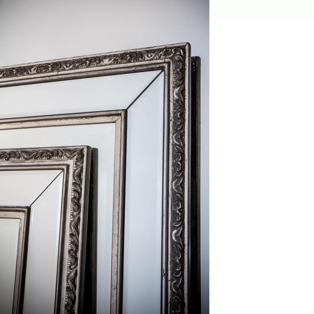 Arnaz Rectangular Mirror, Pewter – image 4
