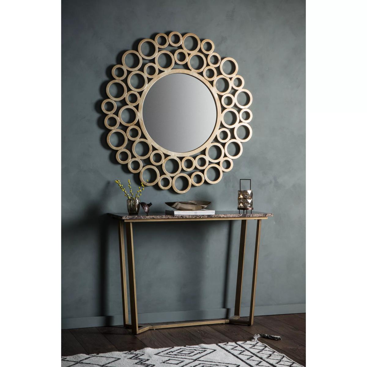 Madoka Round Mirror, 118cm, Gold – image 5