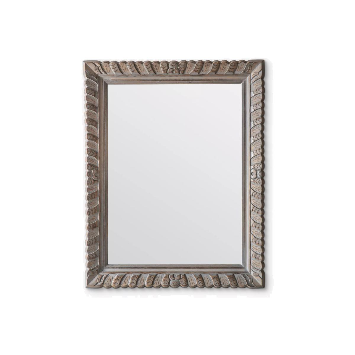 Surat Mango Wood Rectangular Wall Mirror, 98 x 78cm, Natural