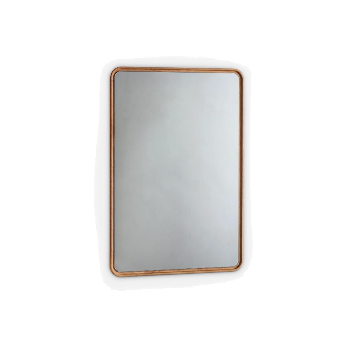 Kingham Oak Wood Rectangular Wall Mirror, 90 x 60cm, Natural – image 1