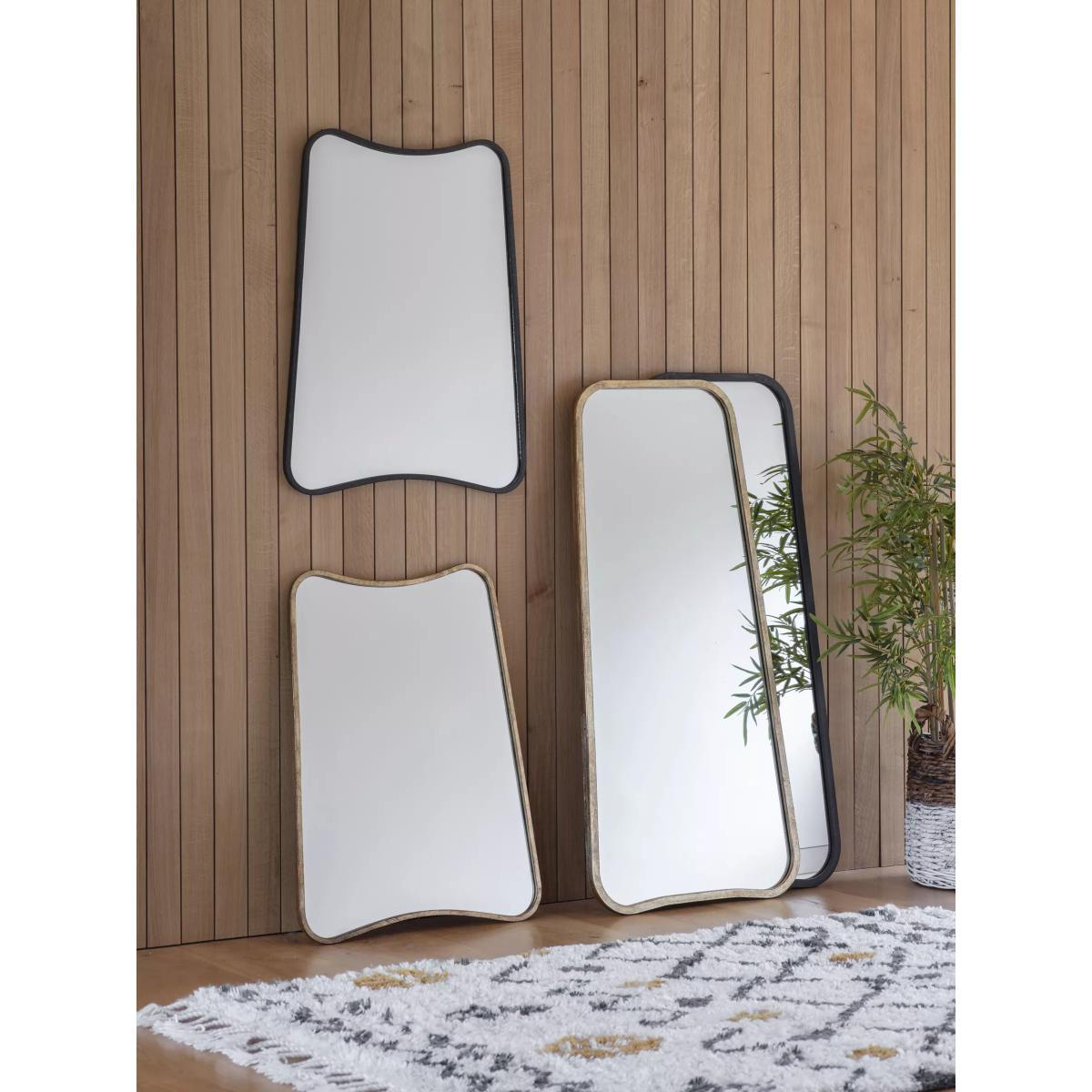 Kurva Curved Metal Corners Leaner Mirror, 123 x 56.5cm – image 2