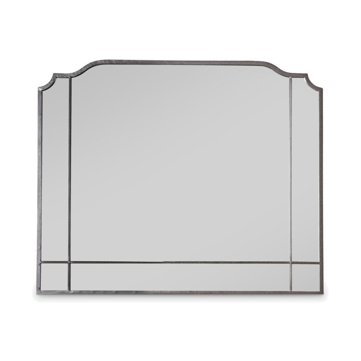 Wardour Metal Frame Overmantle Wall Mirror, 86.5 x 105cm, Grey – image 1