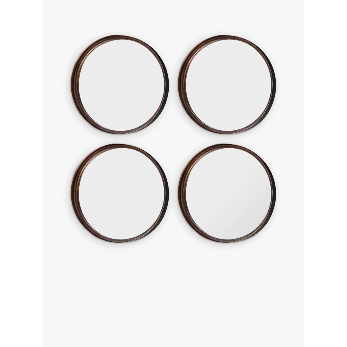 Reading Round Metal Frame Mirrors, Set of 4, 30.5cm, Bronze – image 3