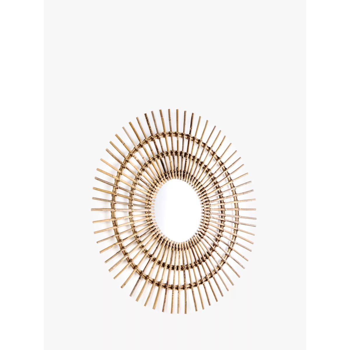 Volta Round Rattan Wall Mirror, Dia.100cm, Natural – image 2