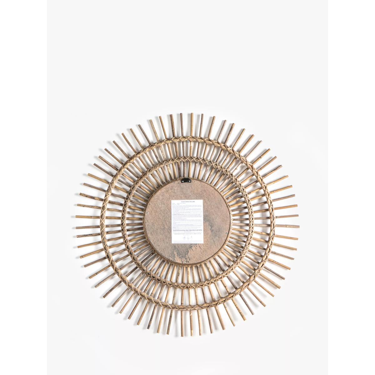 Volta Round Rattan Wall Mirror, Dia.100cm, Natural – image 4