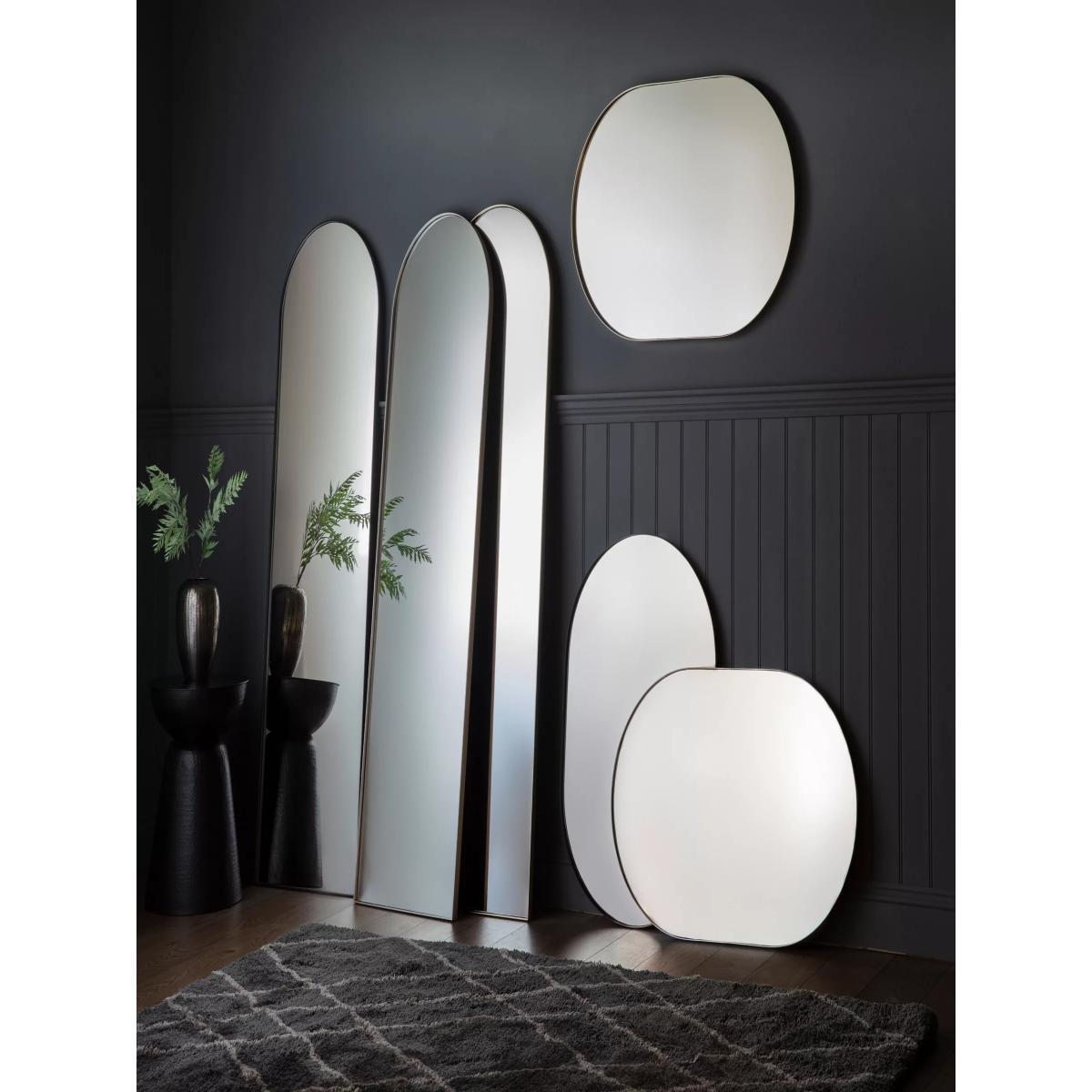 Hurston Arched Metal Frame Full-Length Wall Mirror, 170 x 50cm – image 2