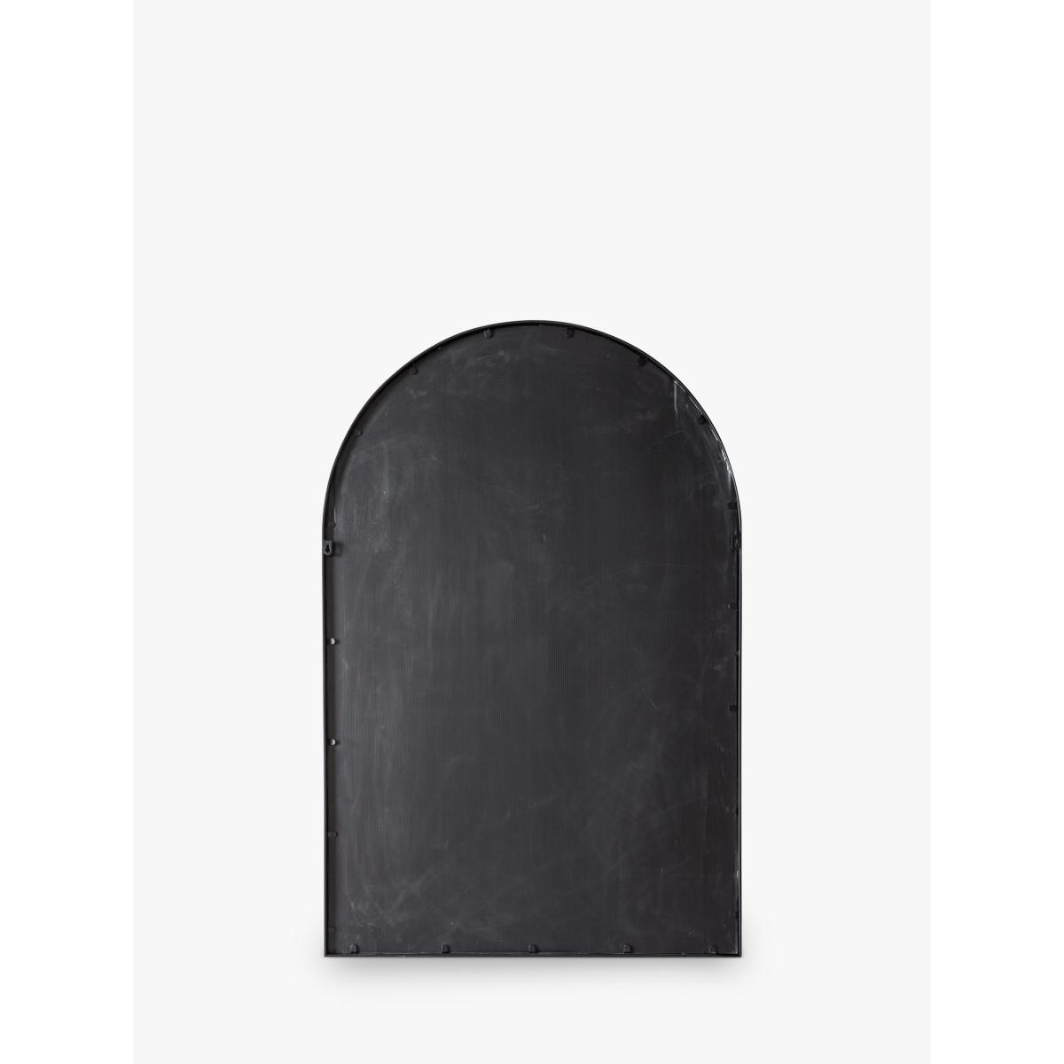 Modern Arch Window Metal Frame Indoor/Indoor/Outdoor Wall Mirror, 135 x 90cm, Black – image 6