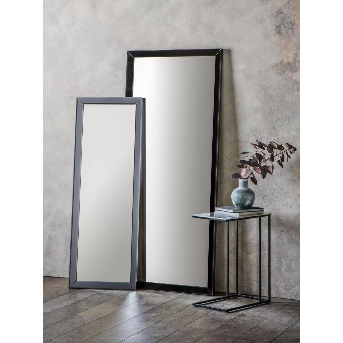 Melanie Rectangular Wall Mirror, 142.5 x 51cm, Grey – image 5