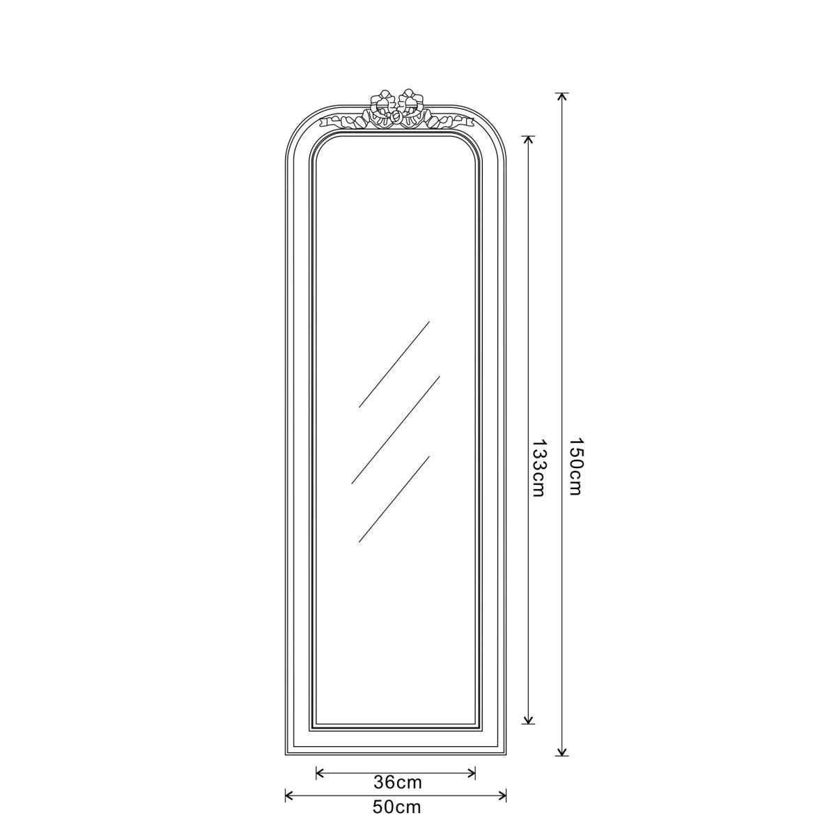John Lewis & Partners Bow Rectangular Mirror, 150 x 50cm, Gold – image 4