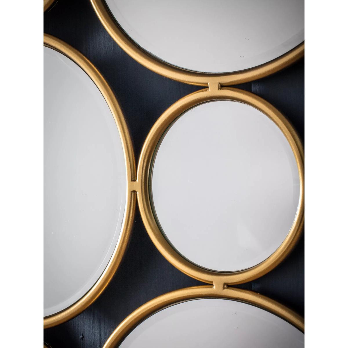 Circles Wall Mirror, 91 x 56cm, Gold – image 6