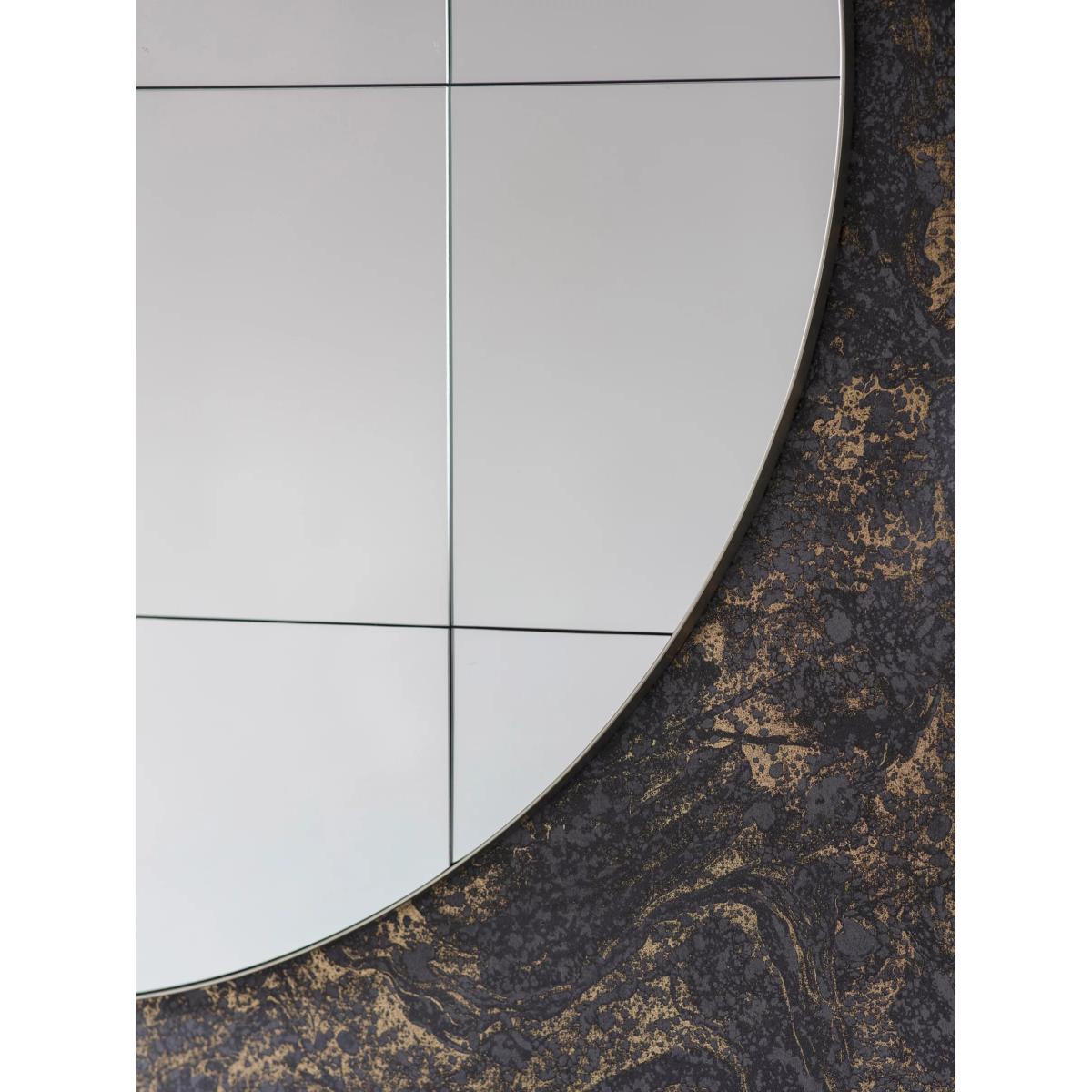 Boxley Round Metal Frame Mirror, 100cm, Silver – image 3