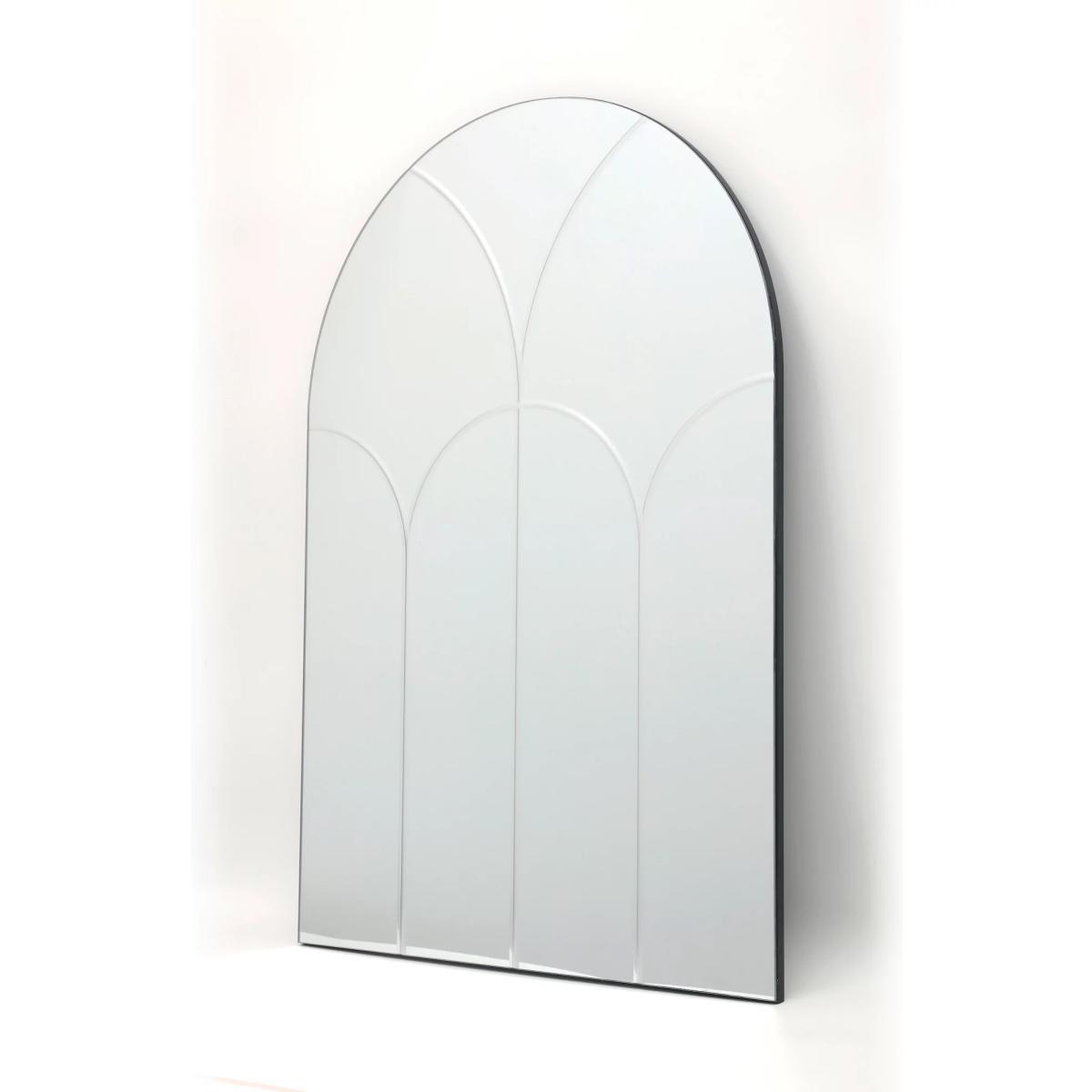 Där Sybil Arched Bevelled Glass Wall Mirror, 100 x 70cm, Clear – image 2