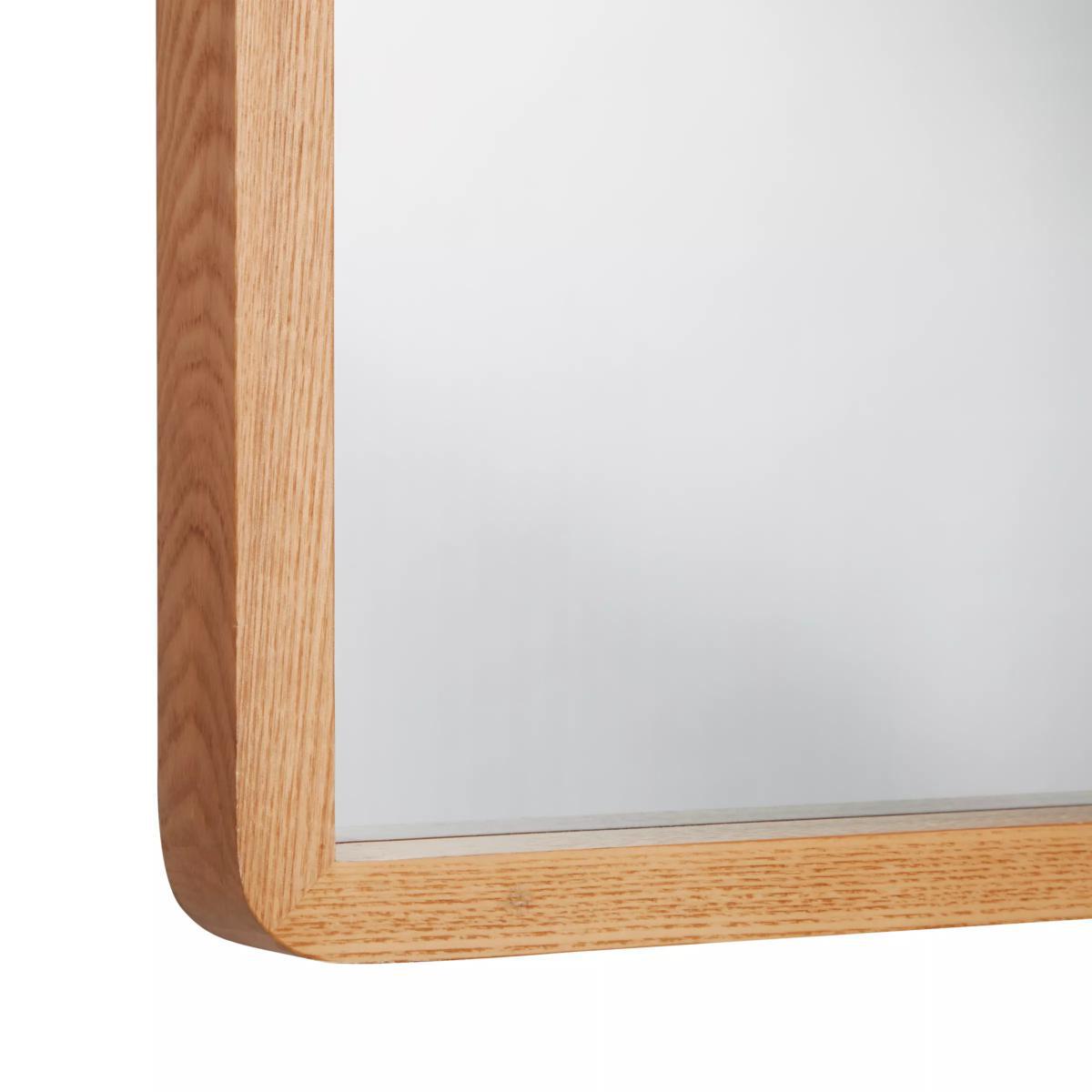 John Lewis & Partners Rounded Corner Mirror, 54 x 79cm, Oak – image 2