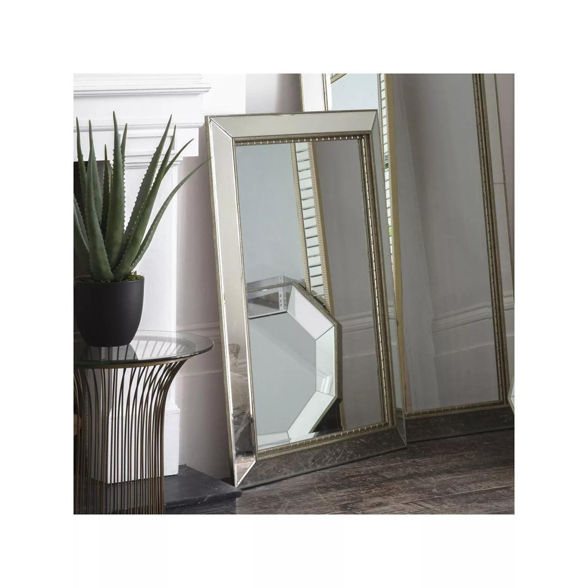 Fresno Rectangular Frame Wall Mirror, 111.5 x 81cm, Gold – image 2