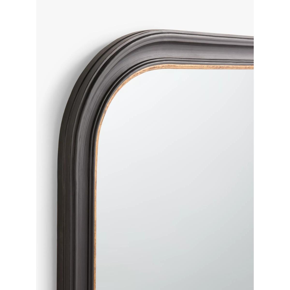 John Lewis Georgian Overmantle Wood Mirror, 95 x 105cm, Black/Gold – image 2
