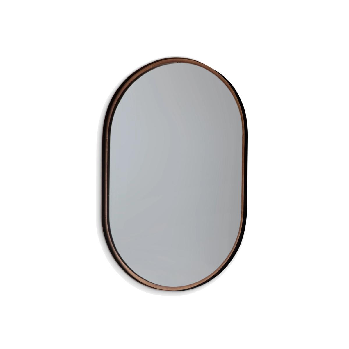 Gallery Direct Greystoke Ellipse Metal Frame Wall Mirror, 90.5 x 60cm, Bronze