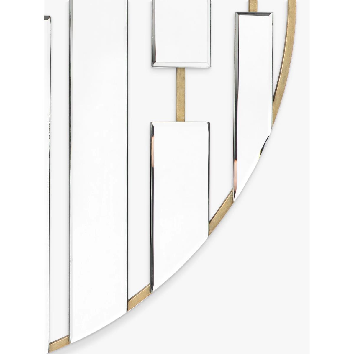 Gallery Direct Decatur Round Bevelled Glass Wall Mirror, 90cm, Champagne/Clear – image 2