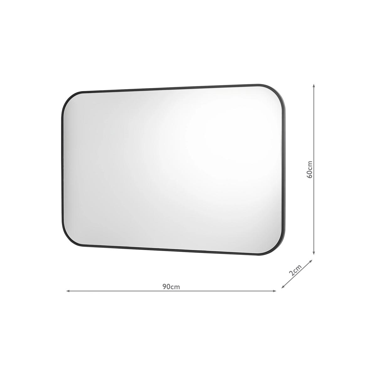 Där Firuz Rectangular Wall Mirror, 90 x 60cm, Black – image 5