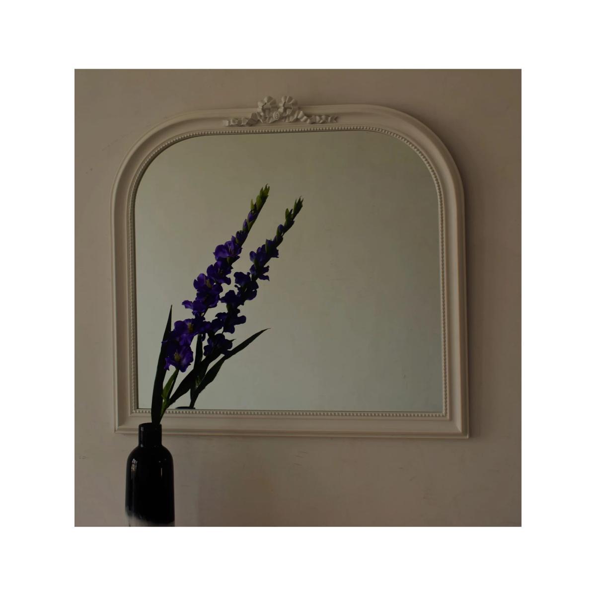 John Lewis & Partners Overmantle Bow Mirror, 97.5 x 105cm, White – image 4
