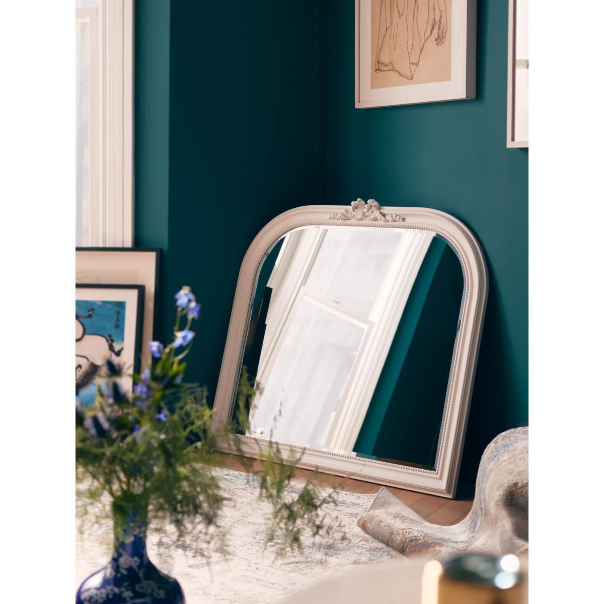 John Lewis & Partners Overmantle Bow Mirror, 97.5 x 105cm, White – image 5