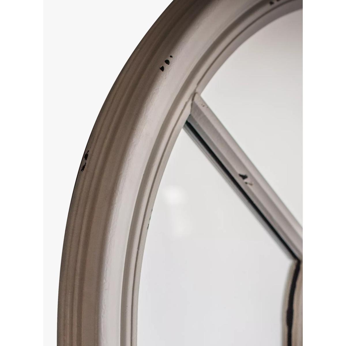 Wooden Wall-Mounted Window Mirror, 140 x 80cm, White – image 3