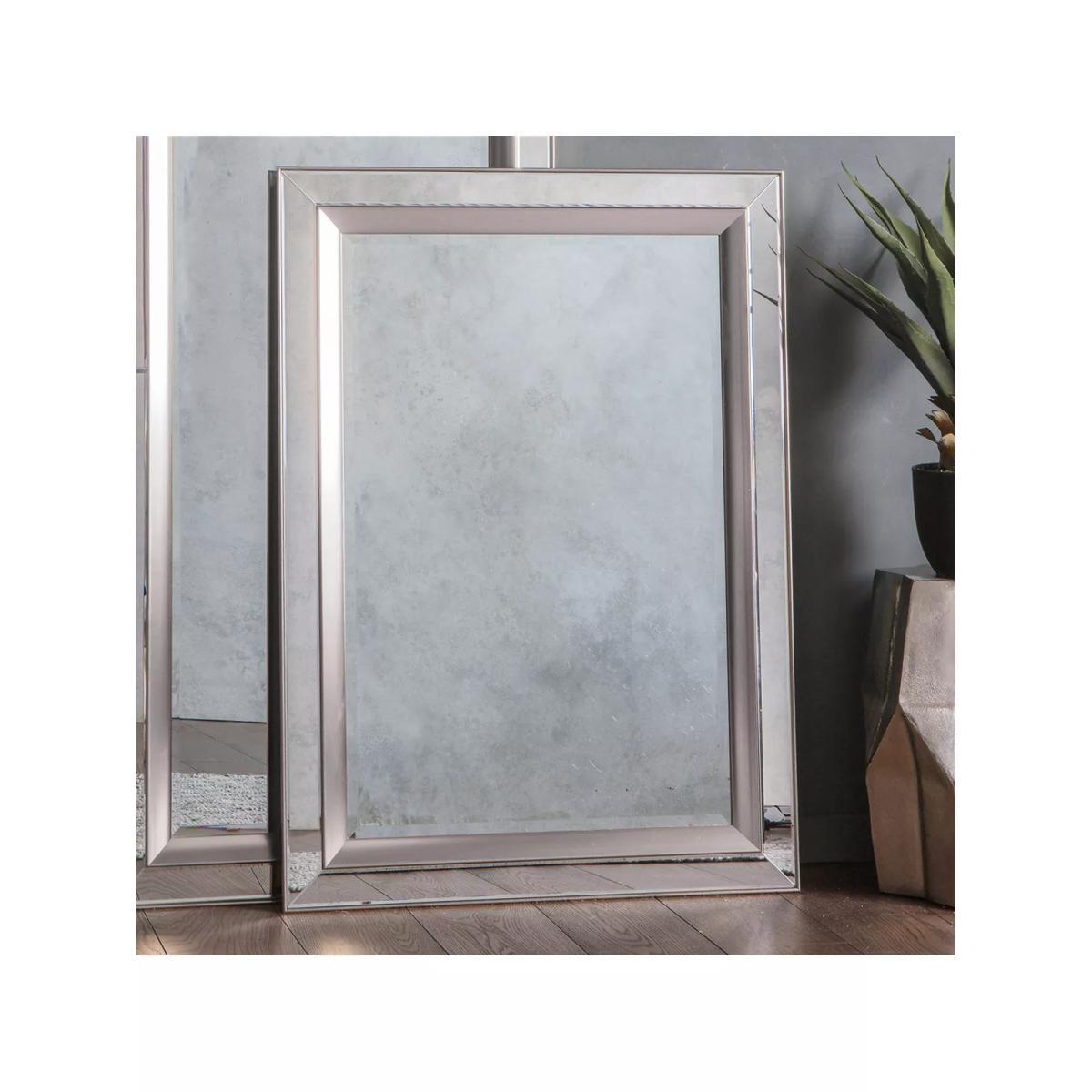 Madrid Rectangular Bevelled Glass Wall Mirror, 109.5 x 79.5cm, Clear – image 2