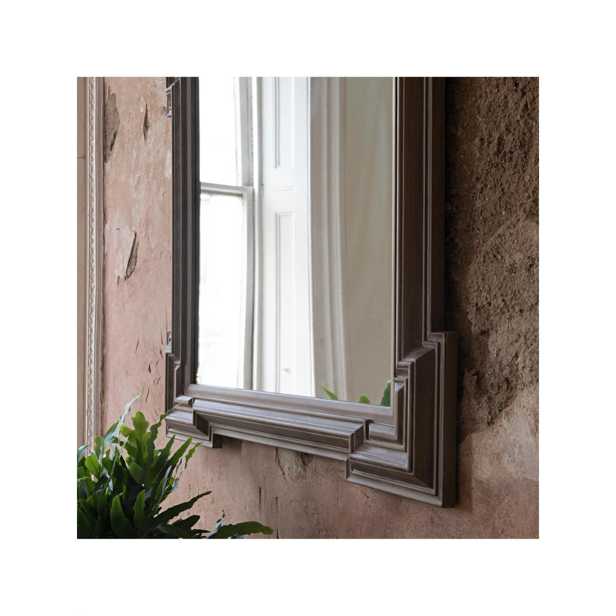 One.World Wilton Layered Square Wood Frame Wall Mirror, 80 x 80cm, Natural – image 2